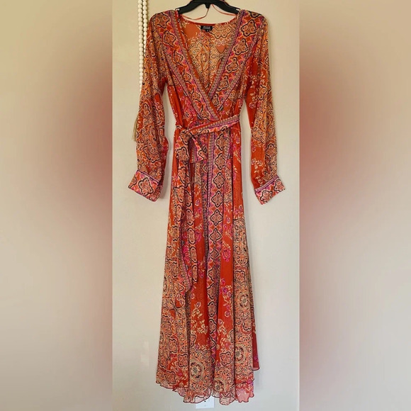 Spyzone Exchange Bohemian Maxi Gypsy Dress Size MEDIUM